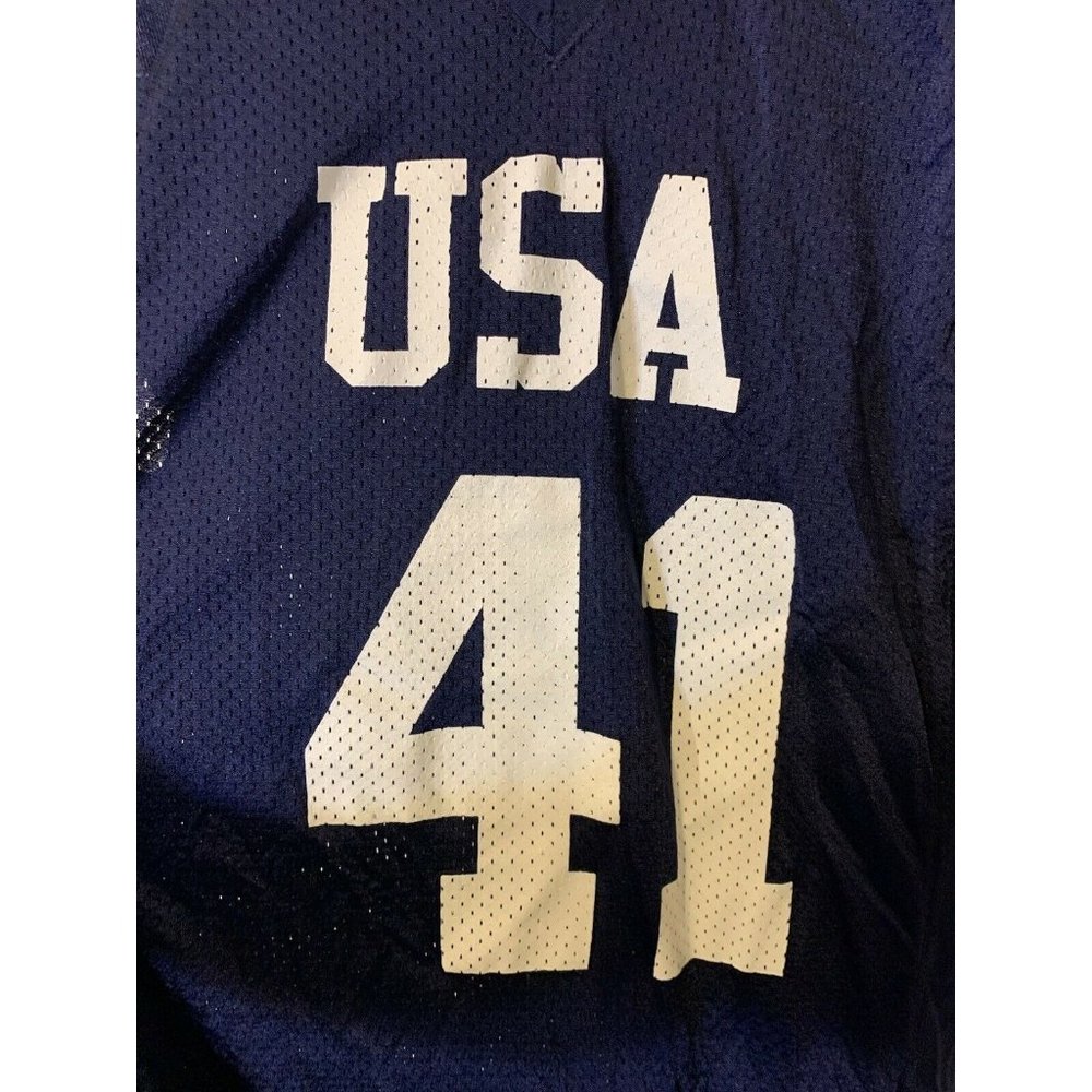 Riddell USA 41 Football Practice Jersey Men's Size L‎ Blue White team USA